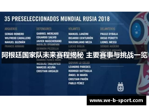 阿根廷国家队未来赛程揭秘 主要赛事与挑战一览